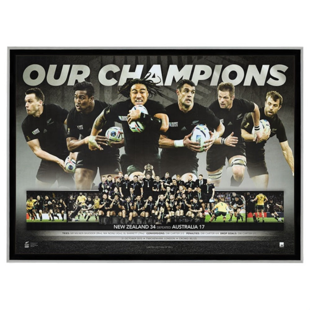 All Blacks "Our Champions" Sportsprint Framed