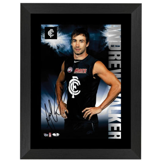 Andrew Walker - Carlton Blues Signed Framed Star Print