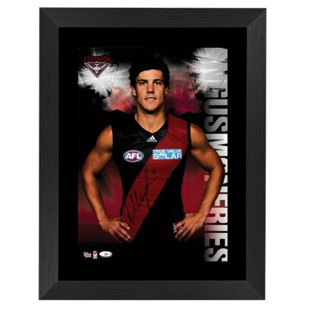 Essendon Bombers Angus Monfries Signed Star Print Framed