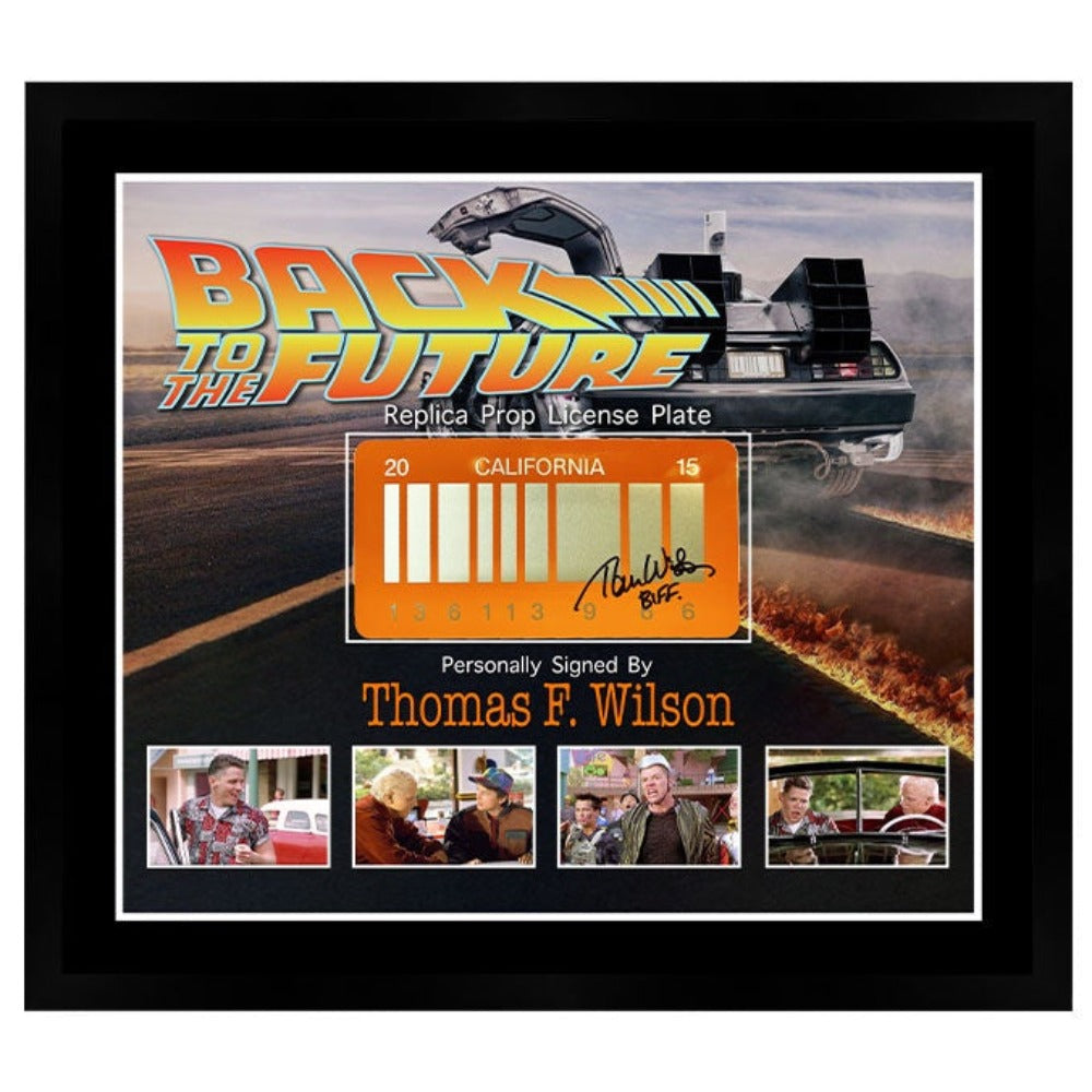Back To The Future II Thomas F Wilson Signed License Plate Framed