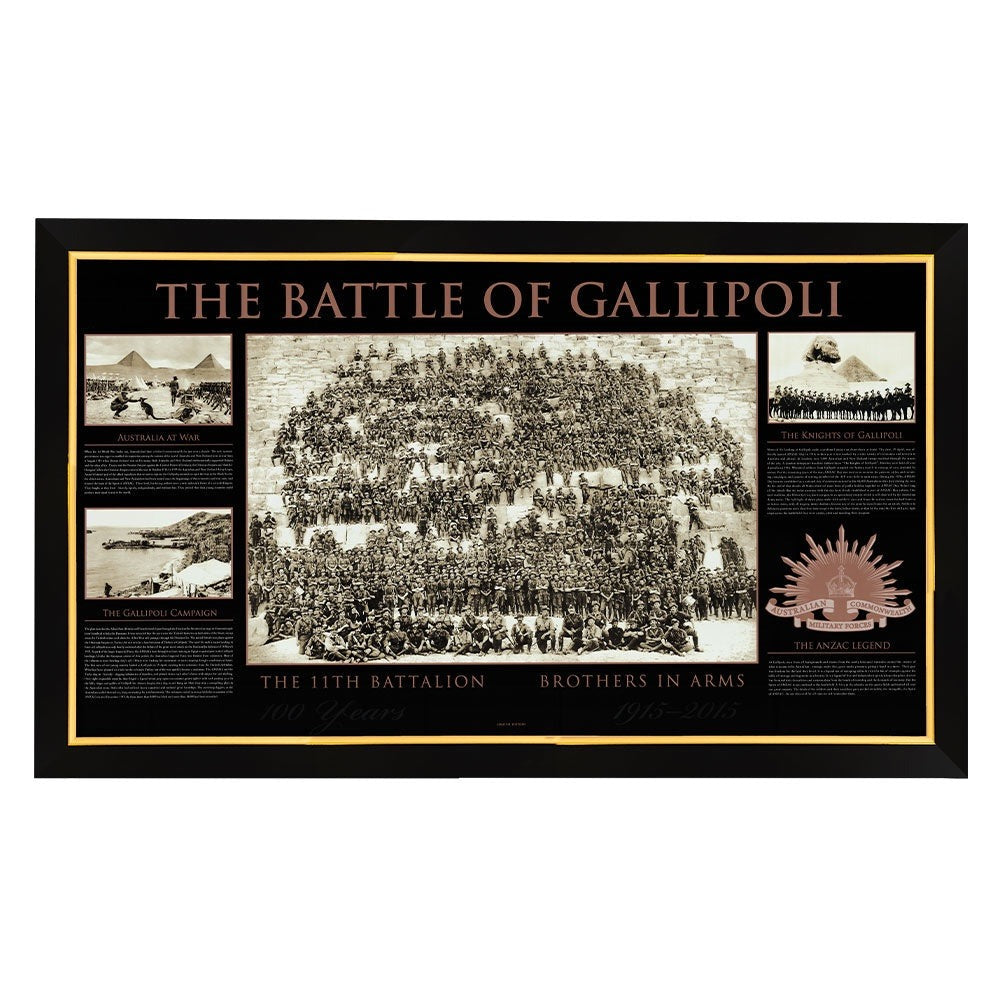 The Battle Of Gallipoli 11th Battalion Print Framed