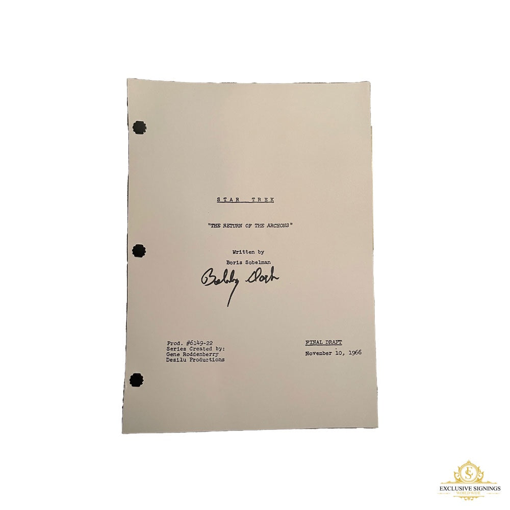 Bobby Clark Star Trek Signed Script