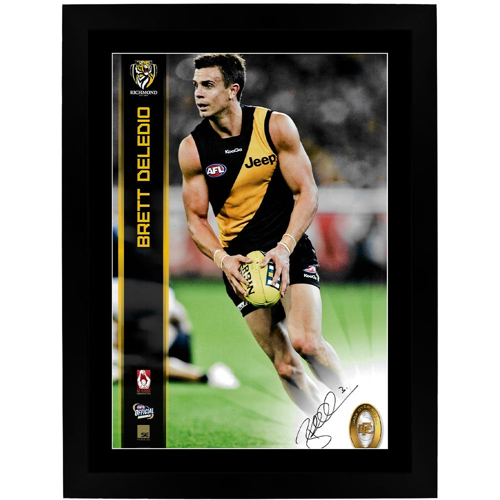 Richmond Tigers Brett Deledio Signed Photo Framed