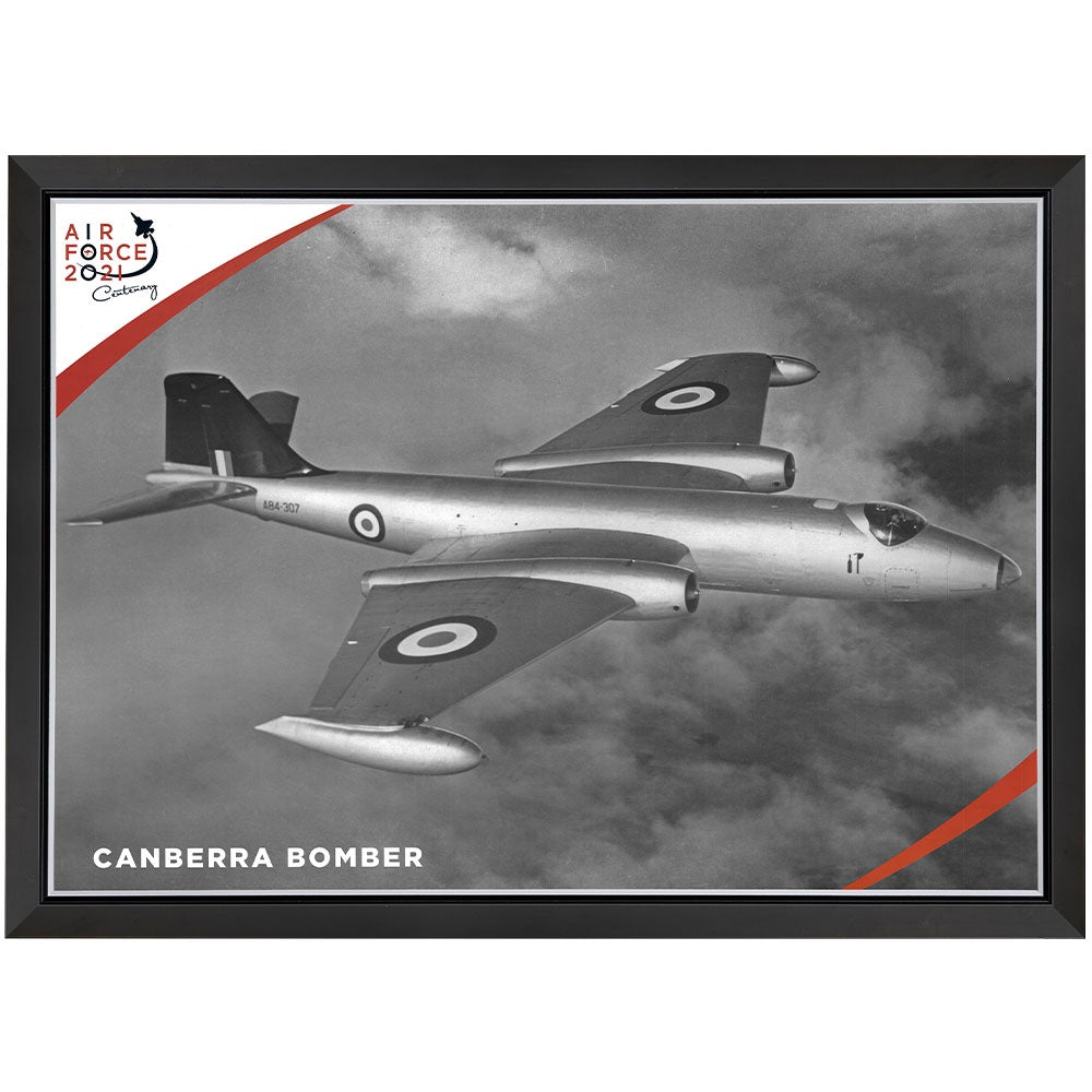 100th Anniversary Airforce - Canberra Bomber Print Framed