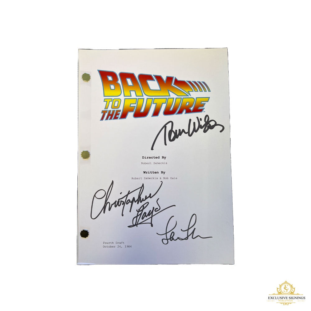 Cast Signed Back To The Future  Script Signed By Christopher Lloyd, Thomas F Wilson and Lea Thompson