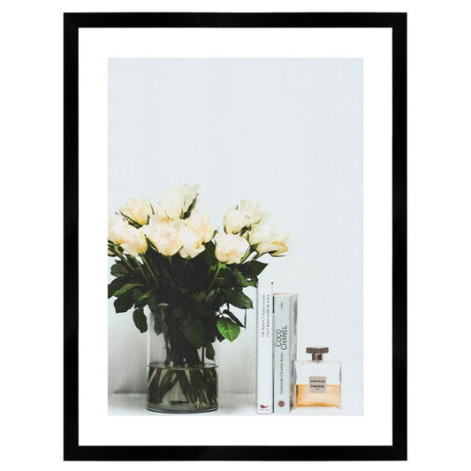 Coco Chanel Print Black Framed