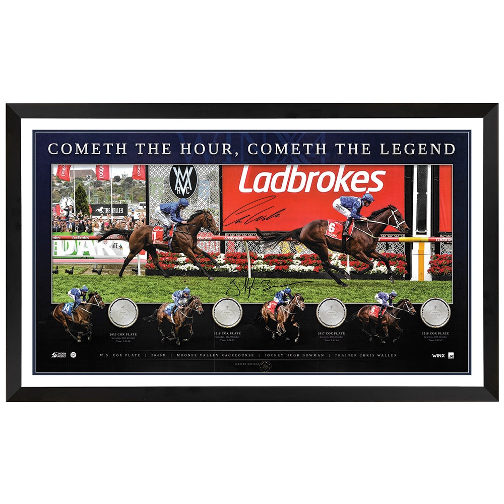 Winx Cometh The Hour Cometh The Legend Dual Signed Print Framed