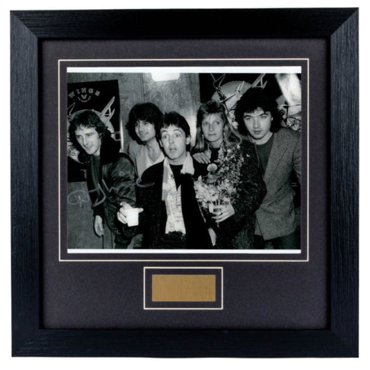 Denny Laine Paul McCartney and Wings Signed Framed Photo