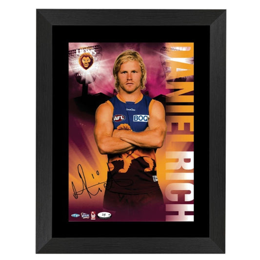 Daniel Rich - Brisbane Lions Signed Framed Star Print