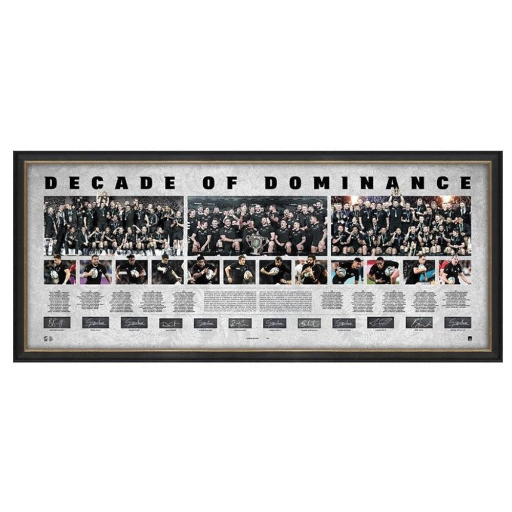 All Blacks Decade Of Dominance Signed Print Framed