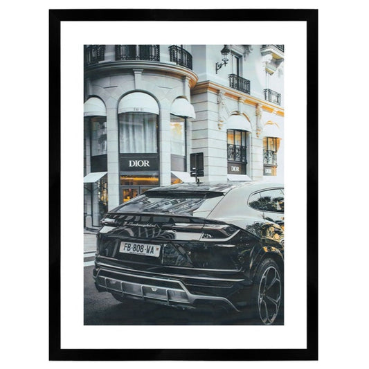 Dior Lamborghini Print Black Framed