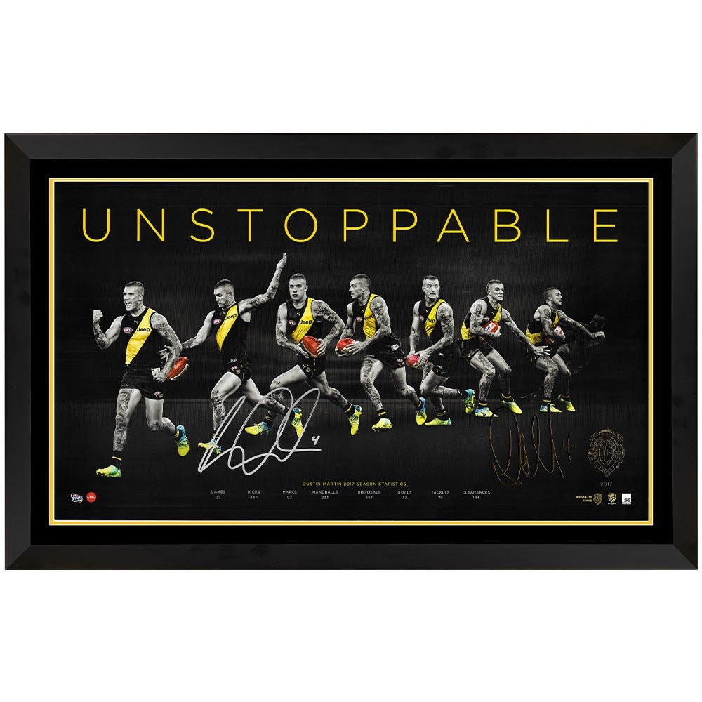 Dustin Martin Signed Unstoppable Print Framed