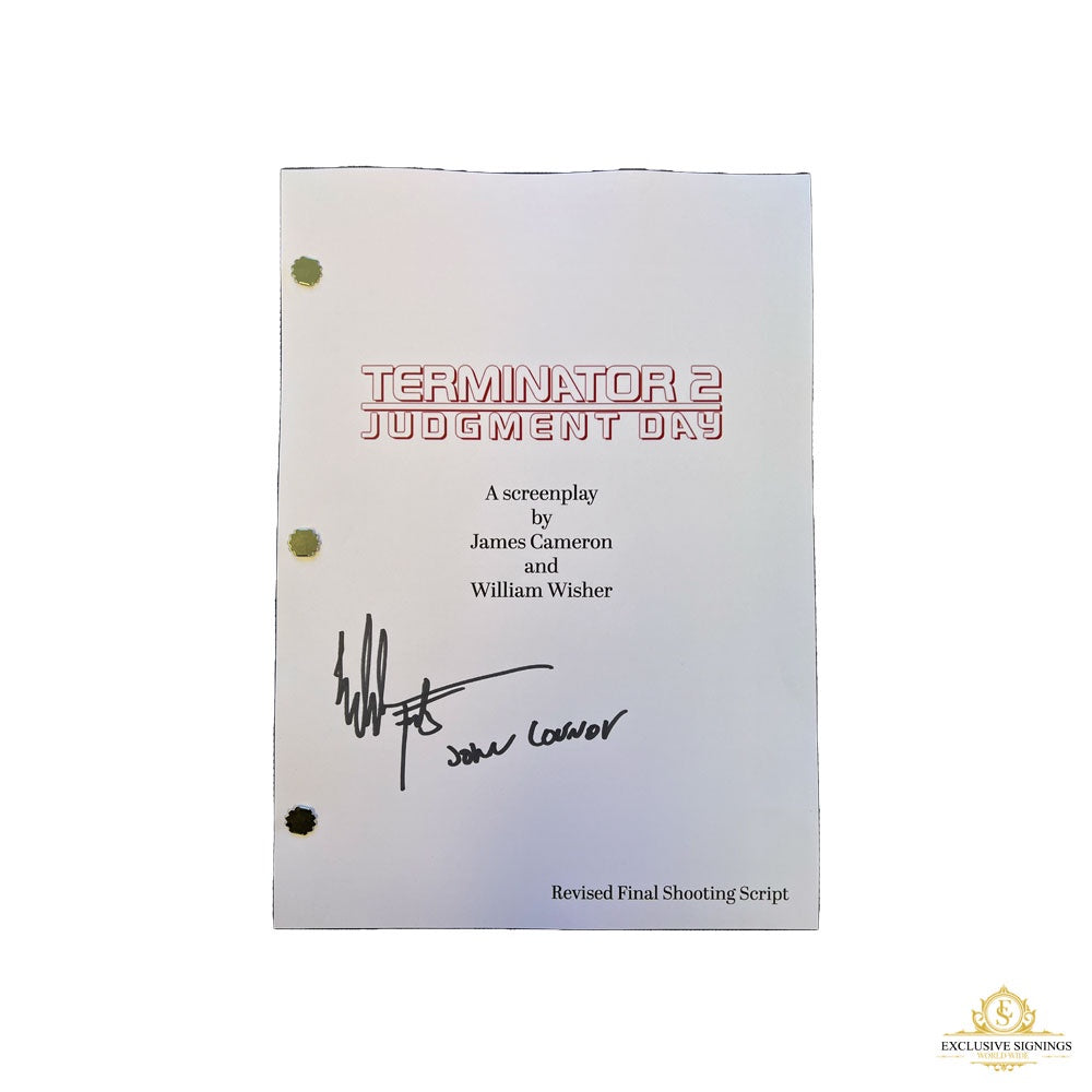 Edward Furlong Terminator 2 Judgement Day Signed Script