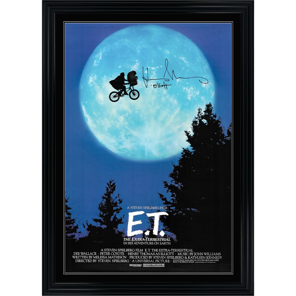 Henry Thomas ET Signed Movie Poster Framed