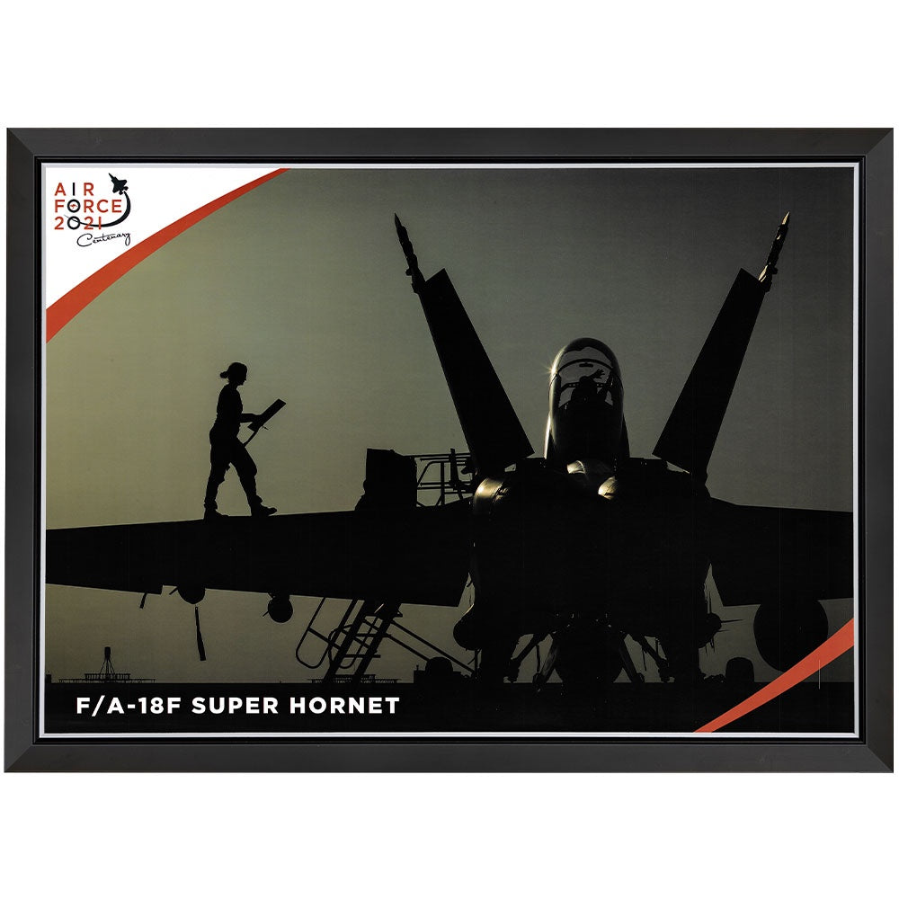 100th Anniversary Airforce - F/A 18F Superhornet Print Framed