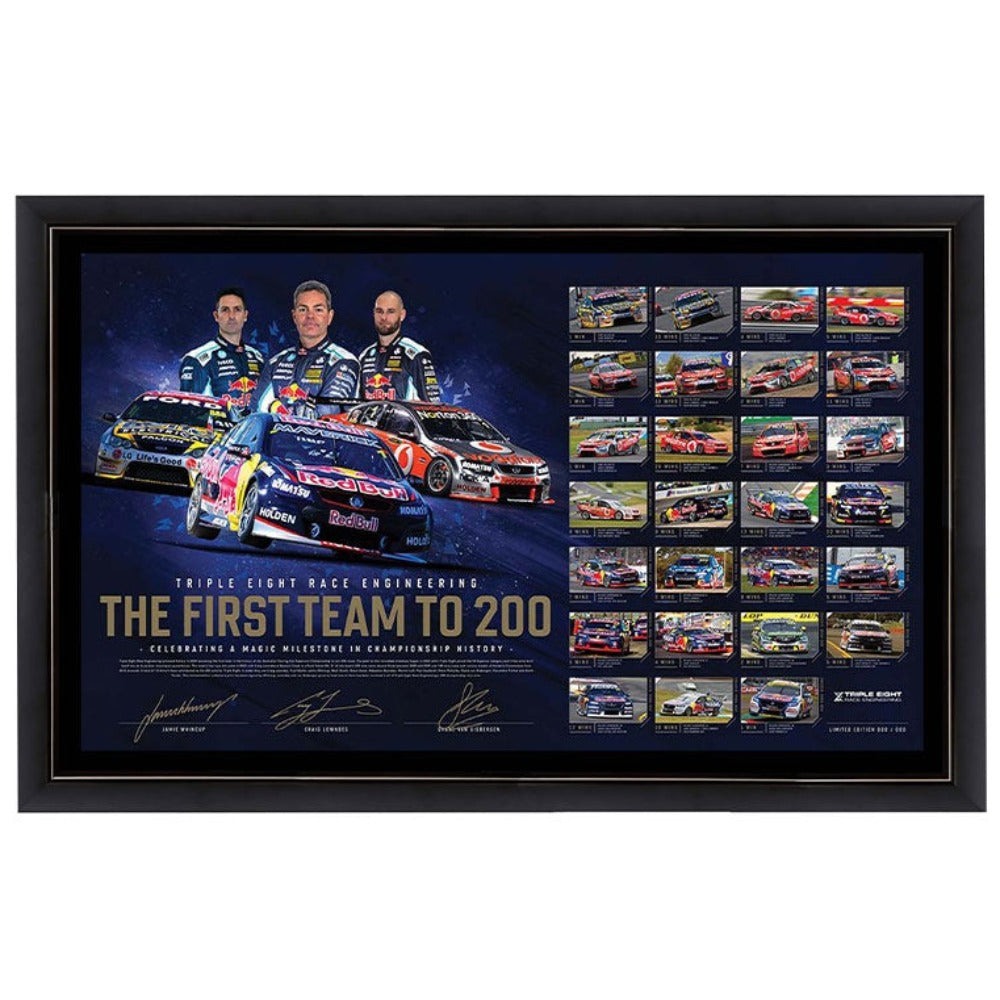 Triple Eight Race Engineering 'The First Team To 200' Signed Limited Edition Print Framed