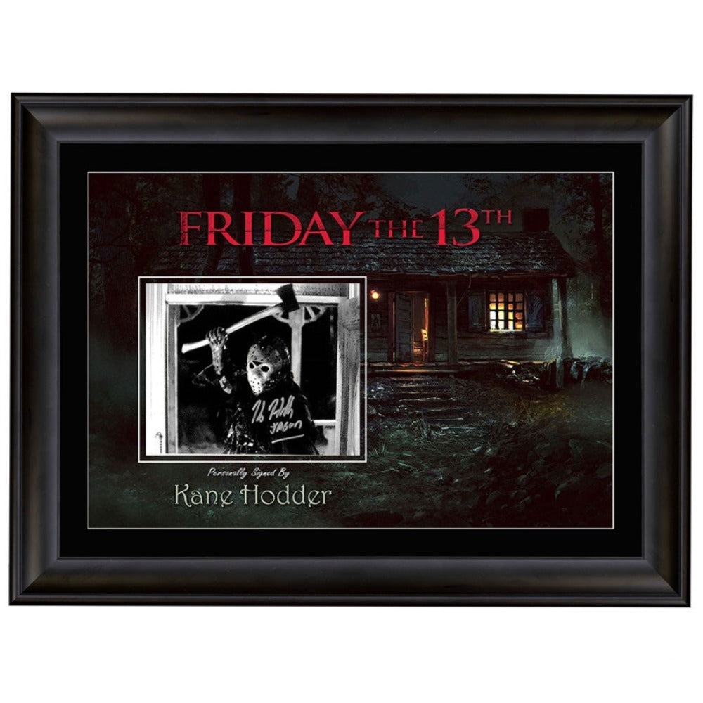 Friday the 13th Kane Hodder Signed 8x10 Photo 2 Framed