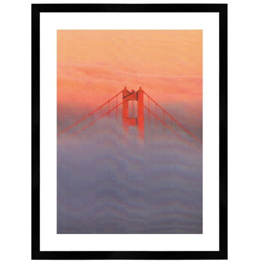 Golden Gate Bridge Print Black Framed