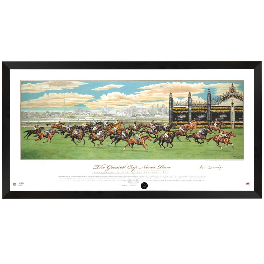 The Greatest Cup Never Run Signed Bart Cummings Framed