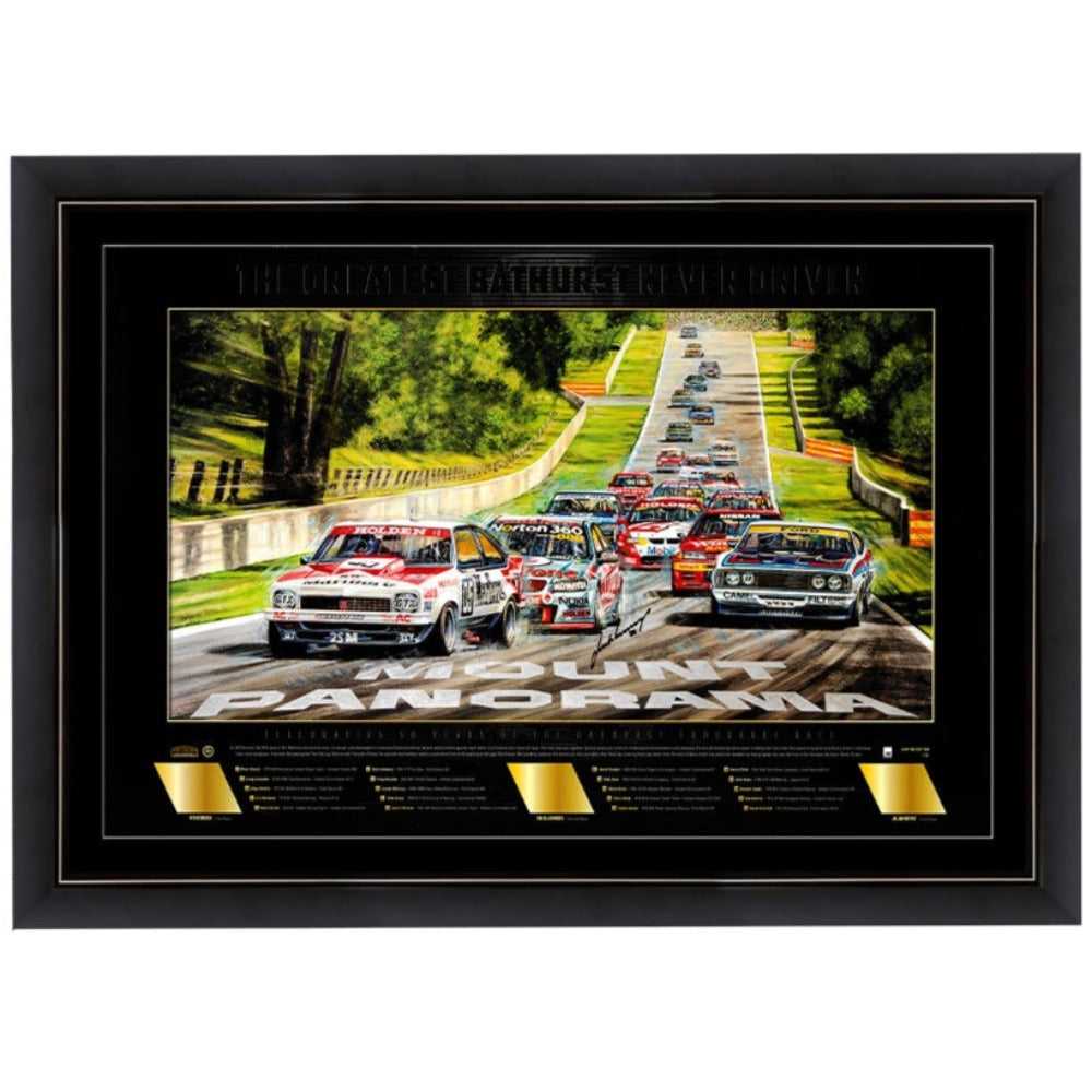 Greatest Race Never Driven Signed by Jamie Whincup Print Framed