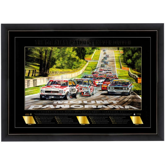 Greatest Race Never Driven Signed by John Bowe Print Framed