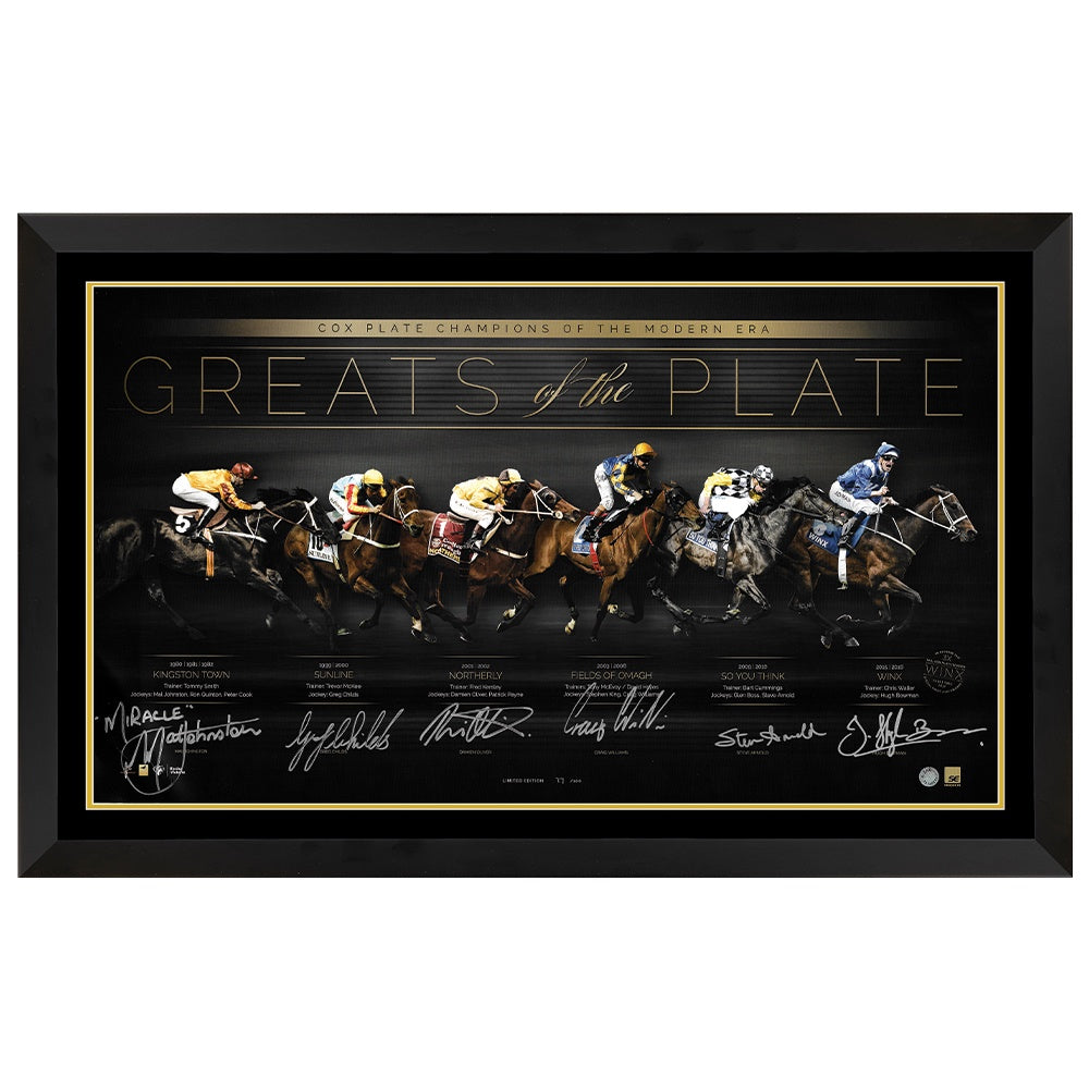 Cox Plate "Greats Of The Plate" Multi-Signed Print Framed