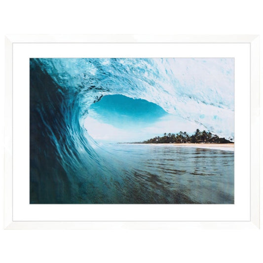 Green Room Print White Framed