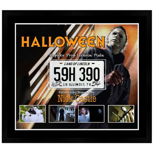 Nick Castle Halloween 1978 Signed License Plate Framed