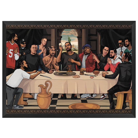 Hip Hop Last Supper Poster Framed