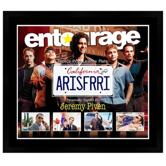 Entourage Jeremy Piven Signed ARISFRRI License Plate Framed