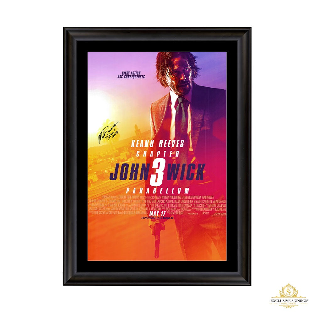 Mark Dacascos Signed John Wick 3 Movie Poster 2 Framed