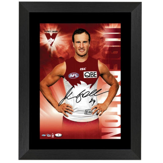 Sydney Swans Jude Bolton Signed Hero Shot Framed