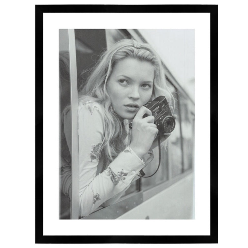 Kate Moss 2nd Edition Print Black Framed