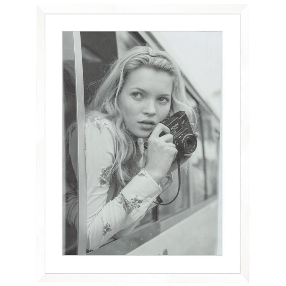 Kate Moss 2nd Edition Print White Framed