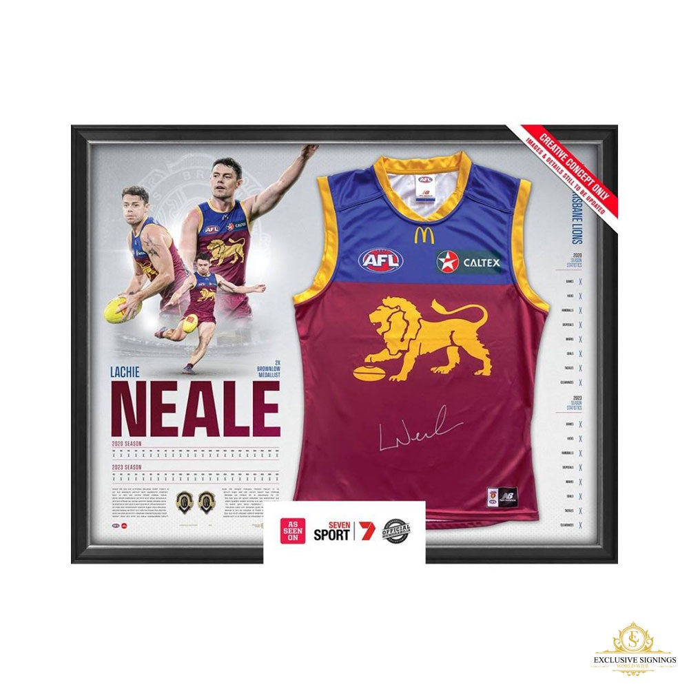 Brisbane Lions – LACHIE NEALE 2023 BROWNLOW MEDAL SIGNED GUERNSEY