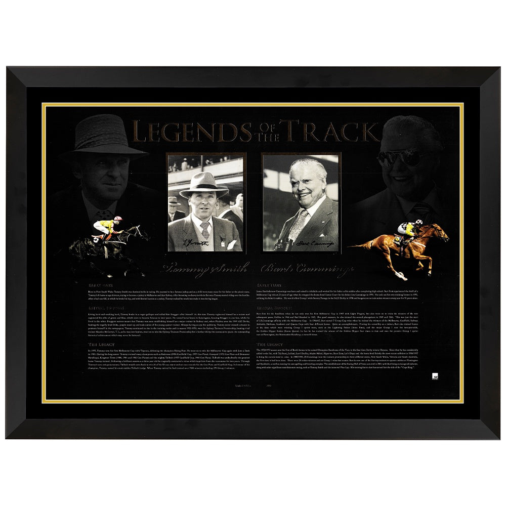 Legends Of The Track Tommy Smith & Bart Cummings Tribute Print Framed