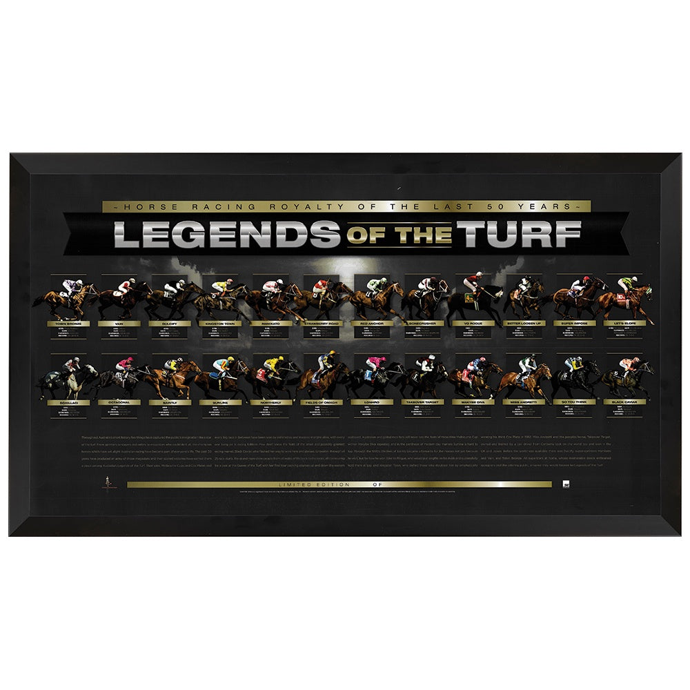 Legends Of The Turf Commemorative Print Framed