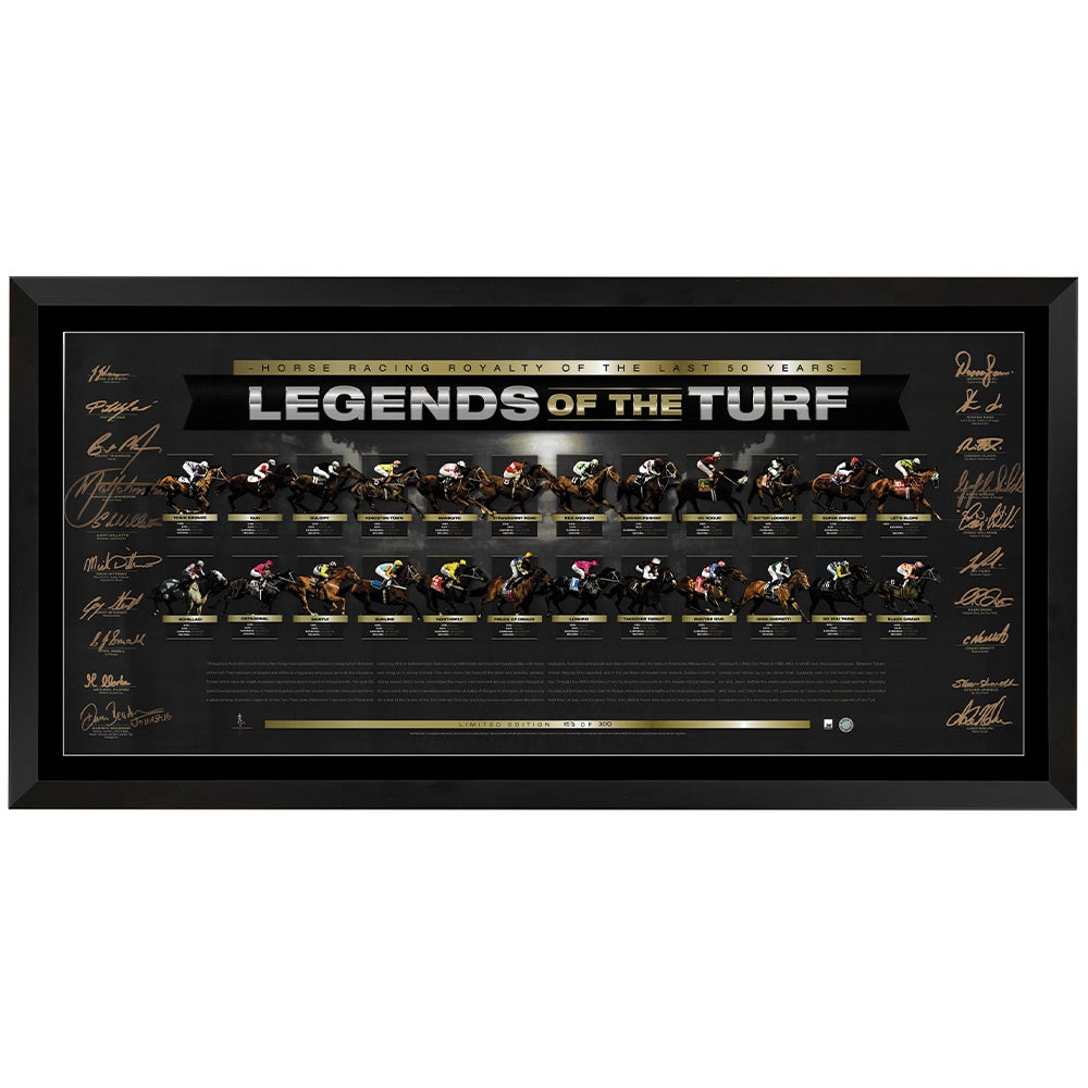 Legends Of The Turf Multi Signed Commemorative Print Framed ...