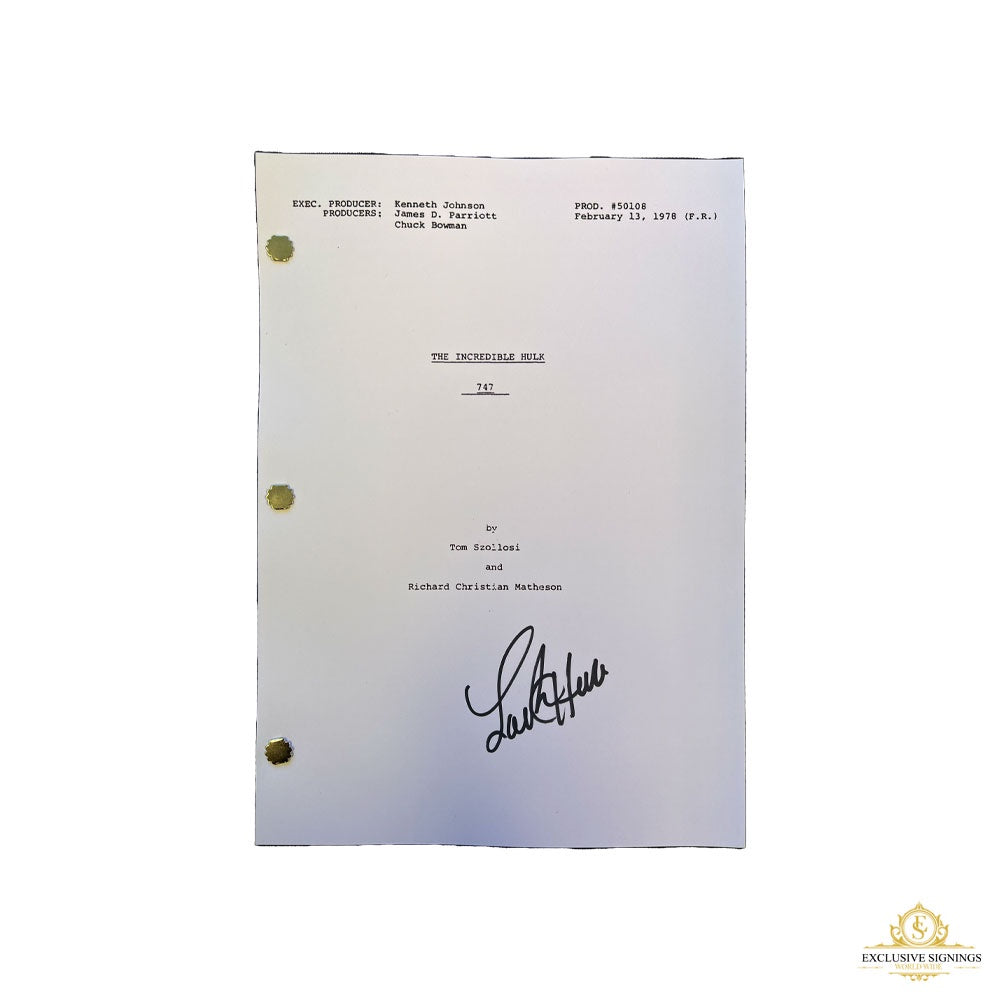 Lou Ferrigno The Incredible Hulk Signed Script