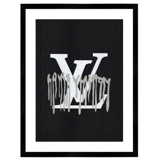 Louis Vuitton Drip Large Print Black Framed