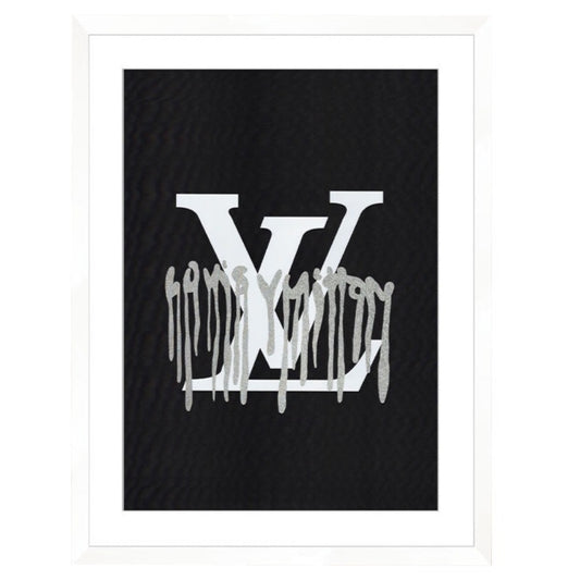 Louis Vuitton Drip Print White Framed