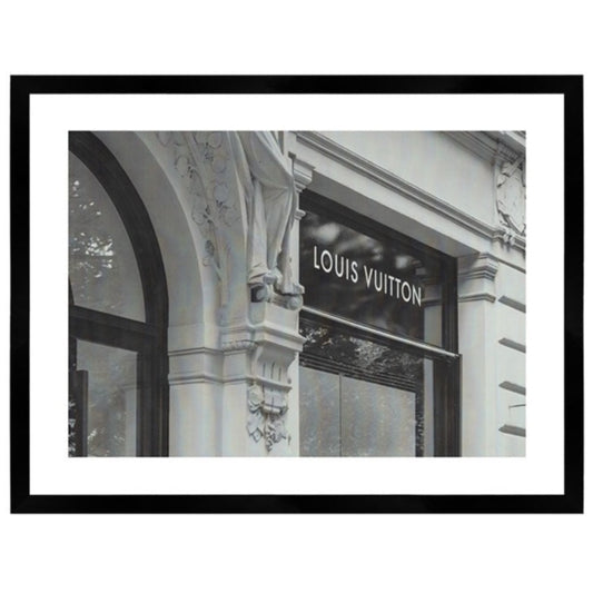 Louis Vuitton Print Black Framed