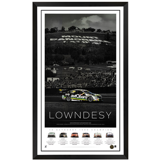 V8 Supercars – Craig Lowndes "Lowndesy" Lithograph Print Framed