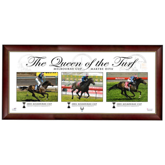 Makybe Diva "Queen Of The Turf" Print Framed