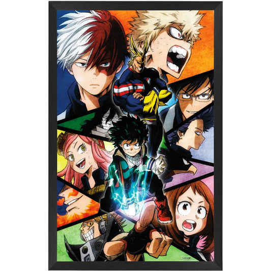 My Hero Academia Panels Poster Framed