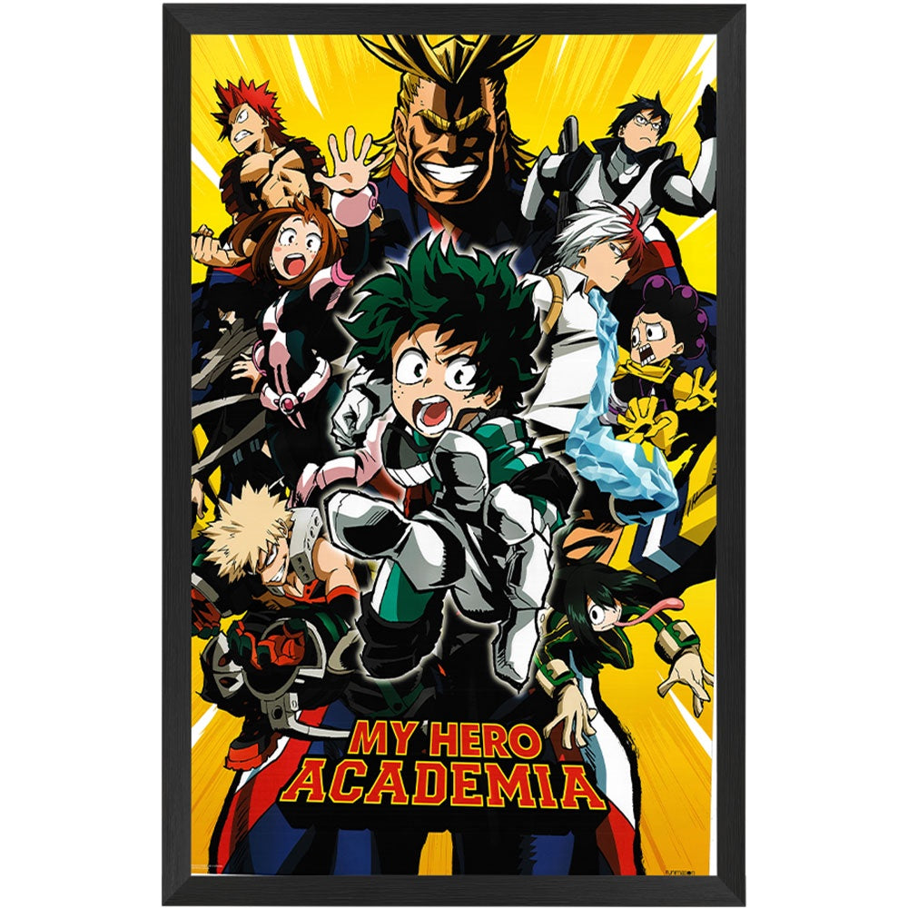 My Hero Academia Season 1 Poster Framed