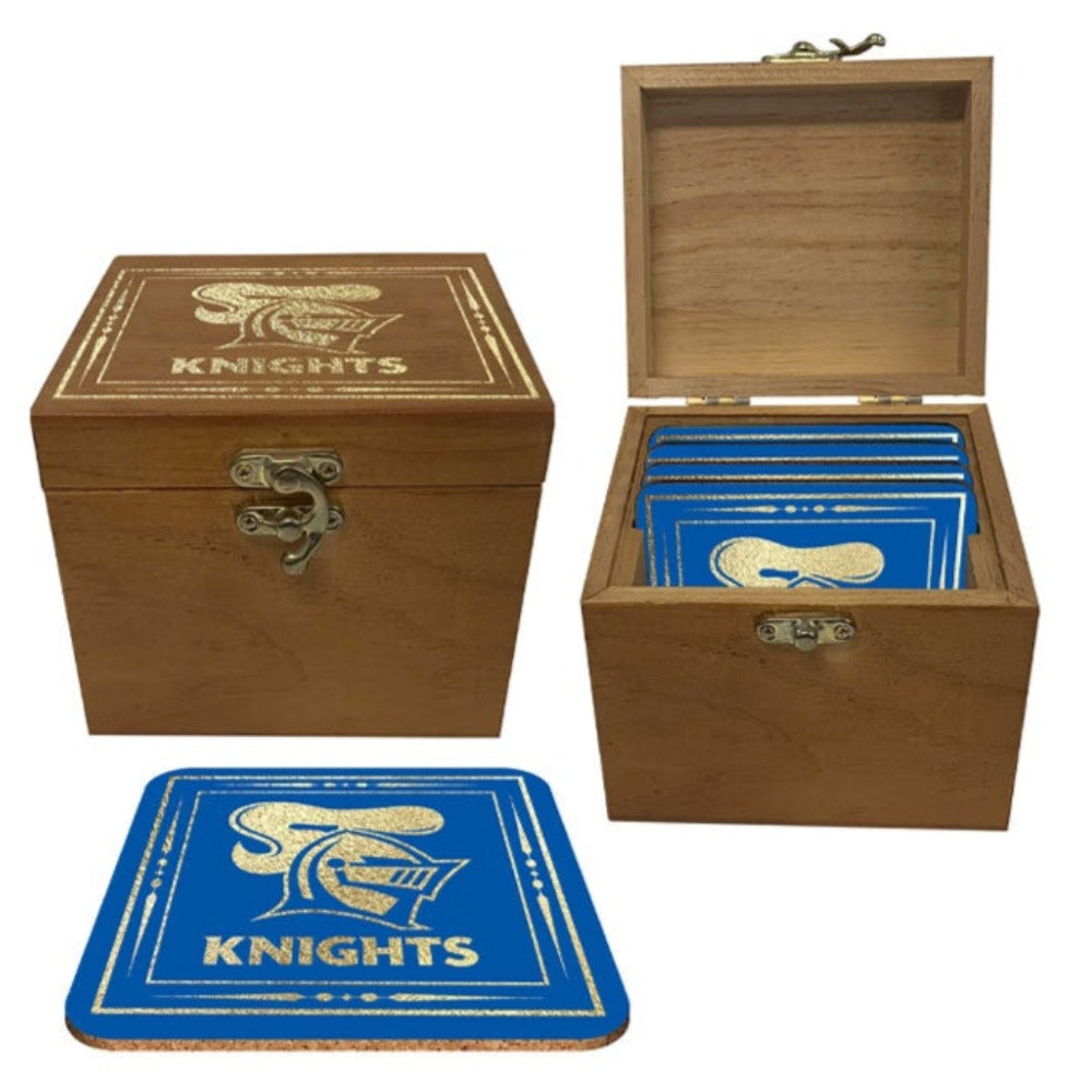 Knights Cork Coasters Set of 4 in box