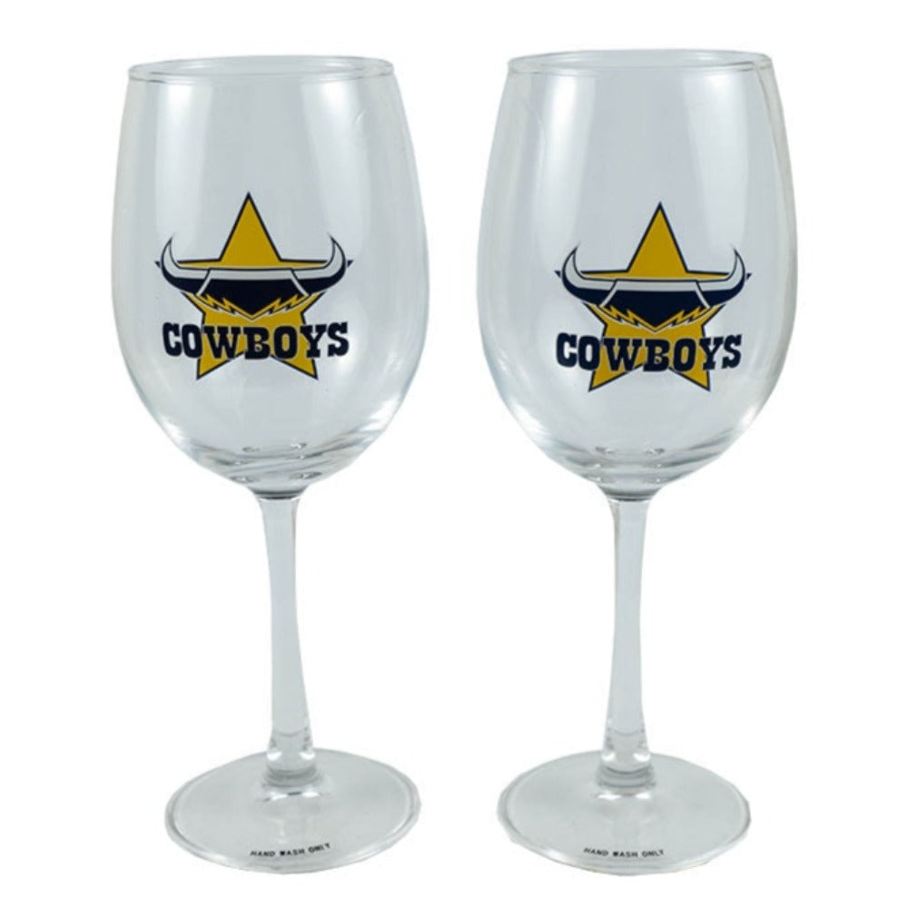 COWBOYS S/2 WINE GLASSES
