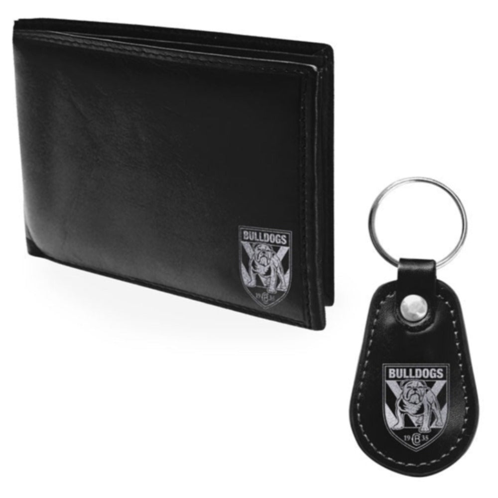 Bulldogs PU Leather Wallet & Keyring Set