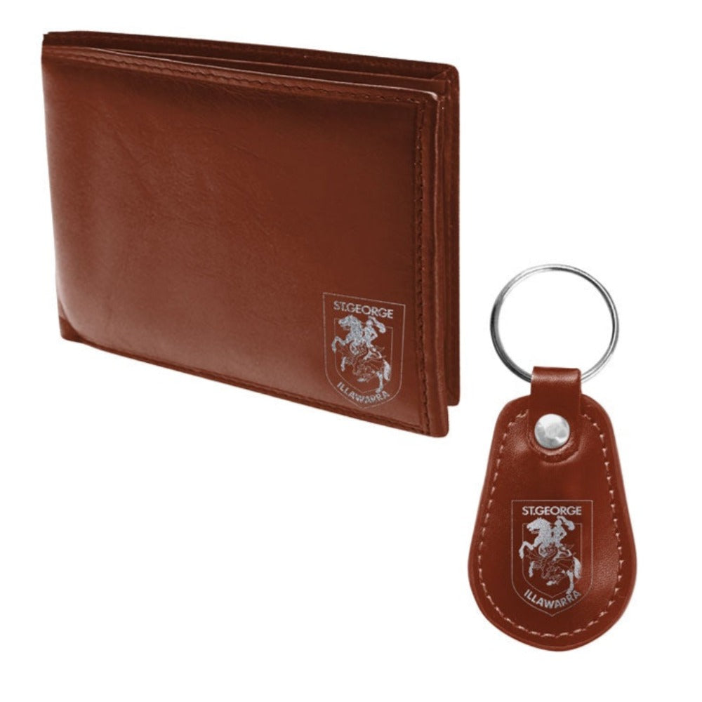 St George Dragons PU Leather Wallet & Keyring Set